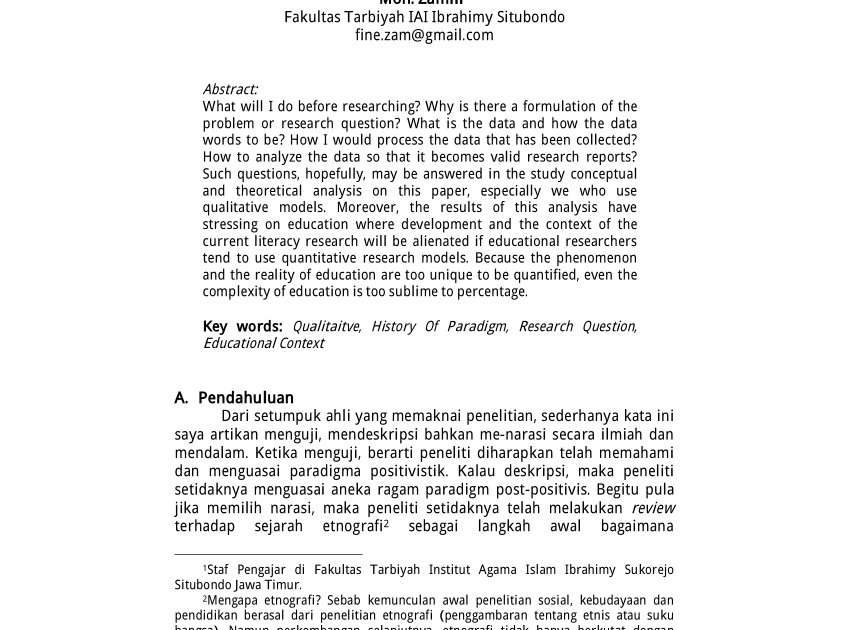 Contoh Proposal Penelitian Pendidikan Sejarah Pigura