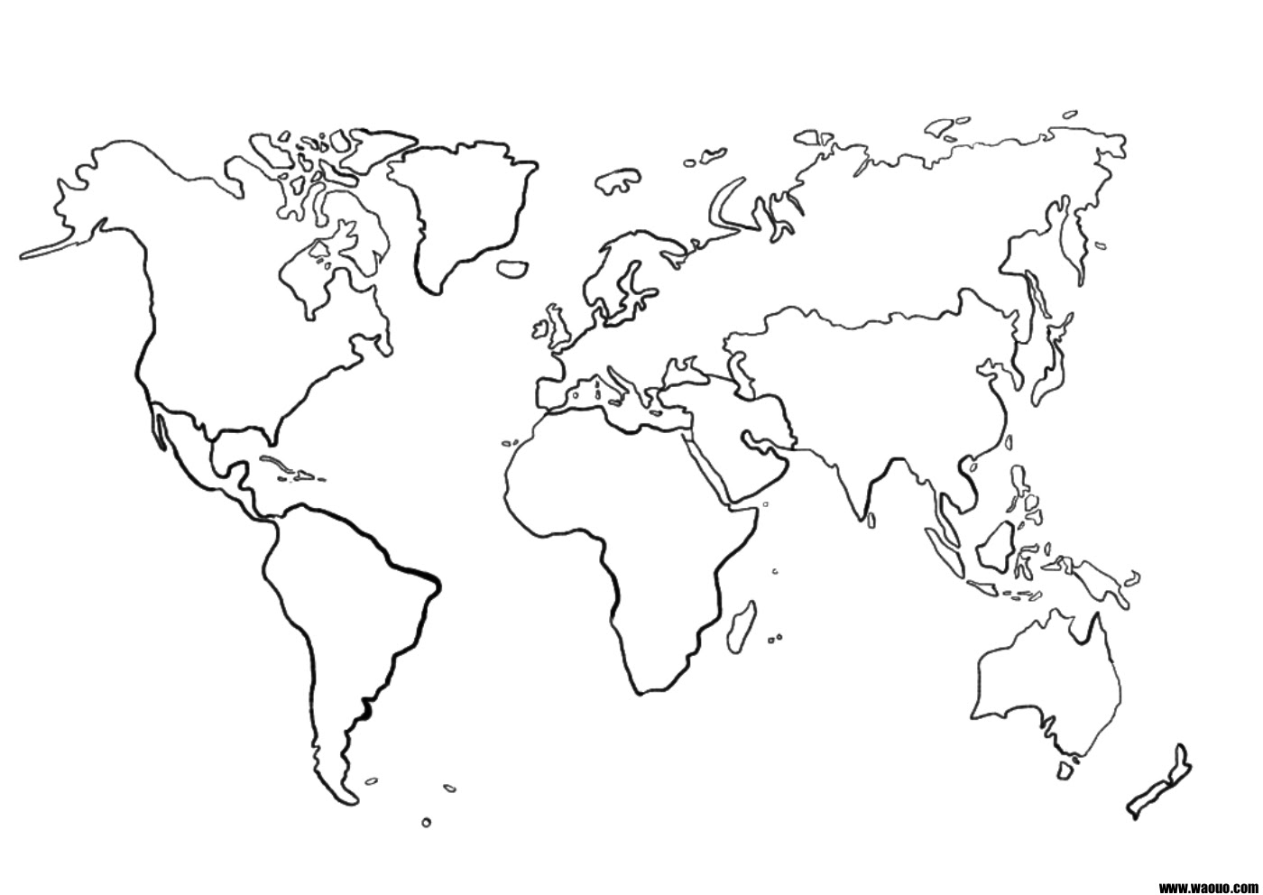 Карта материков распечатать. Политиче Кая карта мир черно белая.