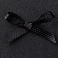 Basic Black 3/8" Stitched Satin Ribbon