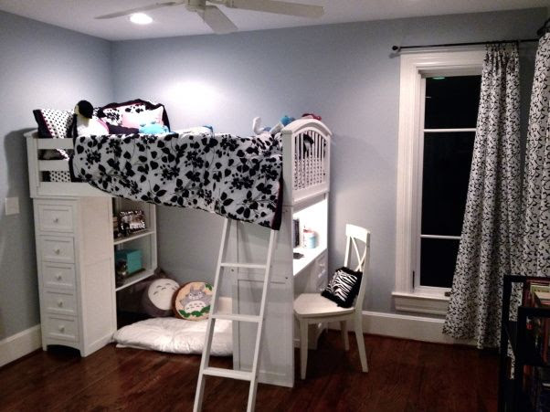 Tween Girls Bedroom and Bath, Bedroom for my twelve-year-old daughter who is very picky and not at all girly., Bedrooms Design