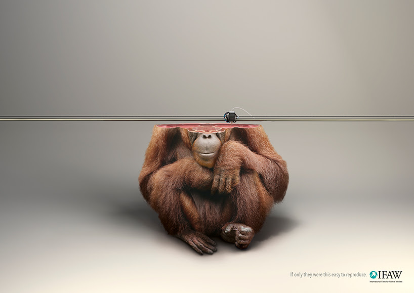 young rubicam IFAW 3D printed animals