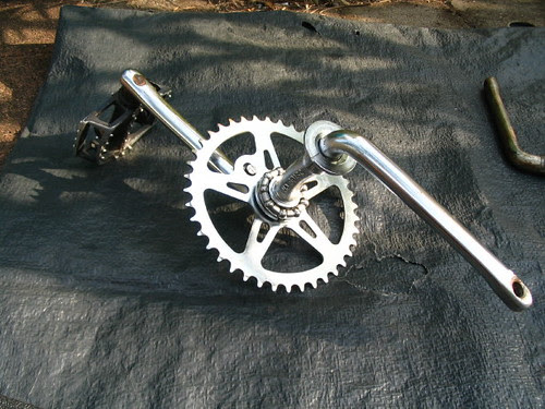 Crank, sproket and bearings