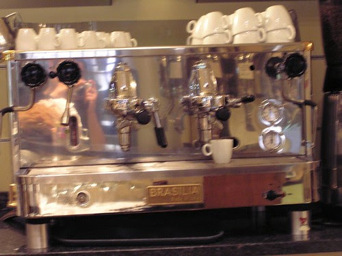 Bad Blurry pic of one of the Brasilia Semi-autos, Caffe del Doge, Rialto