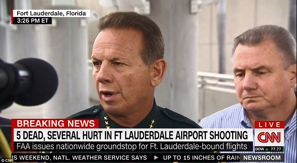 Broward County Sheriff Scott Israel spoke to the media about 3:30pm and provided more details on the incident