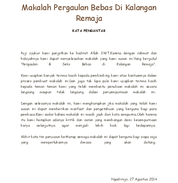 Contoh Makalah Pergaulan Bebas Pdf