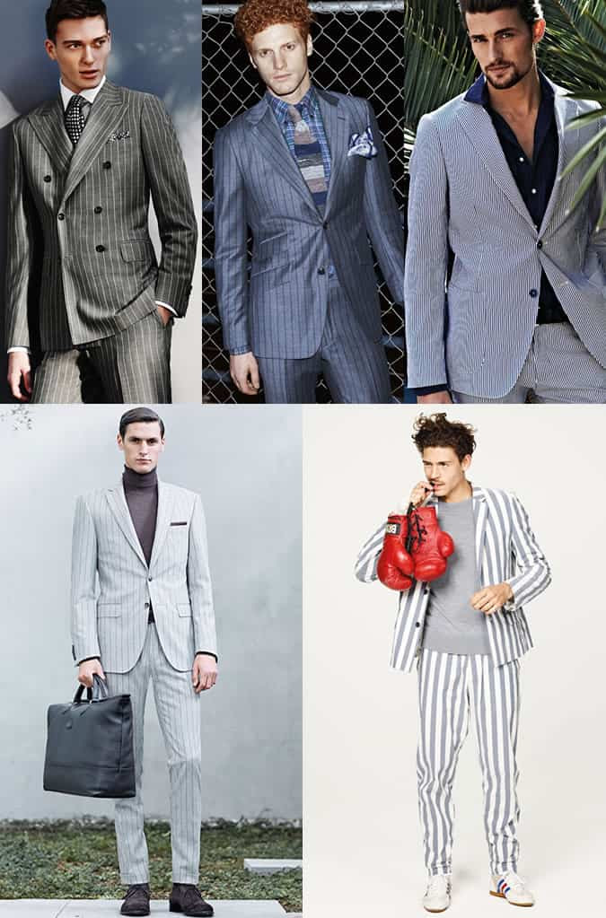 Men's Striped Suits Spring/Summer Outfit Inspiration Lookbook