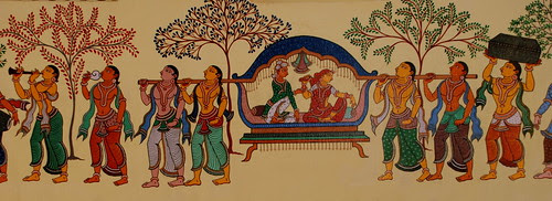 Marriage Scene depicted in Pata Chitra