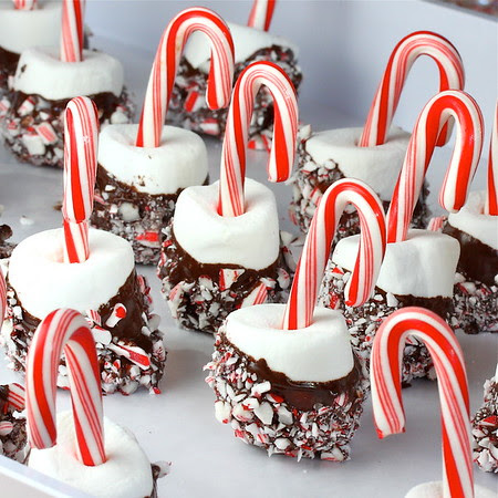Candy Cane Marshmallow Pops