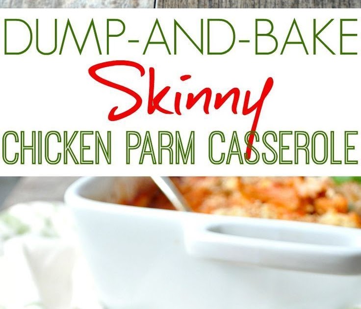 Theres no prep work necessary for this Dump and Bake Skinny Chicken Parmesa...