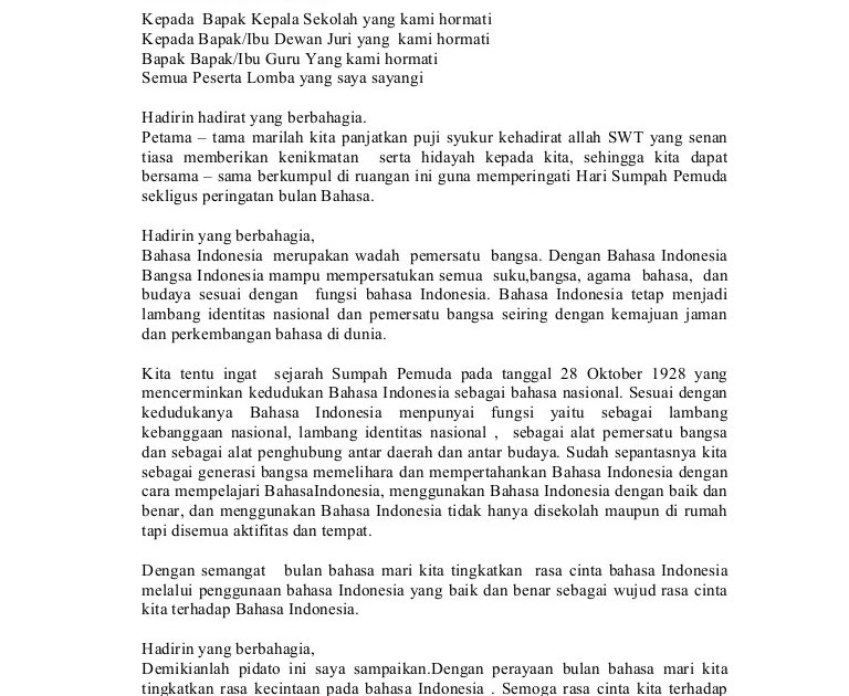 Contoh pidato tentang nasionalisme dan patriotisme