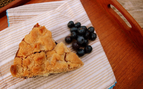 Blueberry Coffee Cake on tray TS