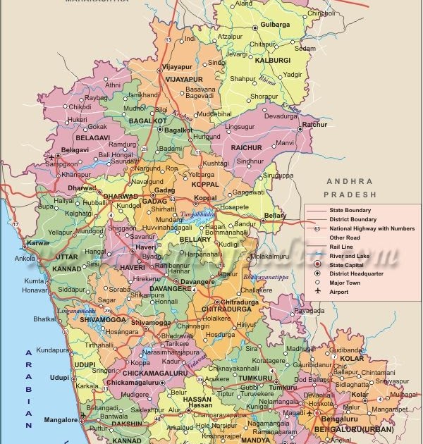 Karnataka Rivers Map / Hindi Picture Located On The Bank Of The Rivers ...