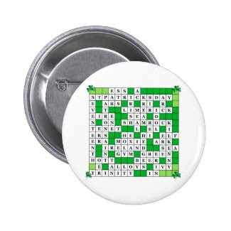 Round Button with St Patrick's Day Crossword
