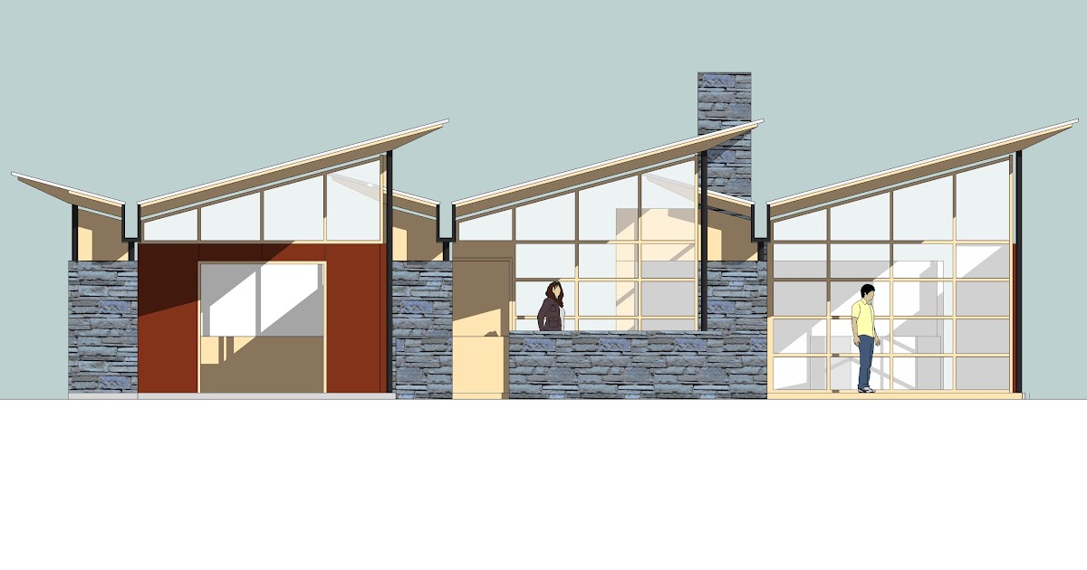 Modern House Plans Butterfly Roof Front Design