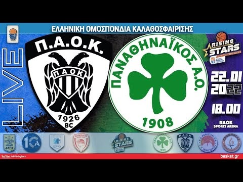 ΠΑΟΚ-Παναθηναϊκός για το Rising Stars U18 Tournament της ΕΟΚ, ζωντανά στις 18:00 από το PAOK Sports Arena-Live stats   
