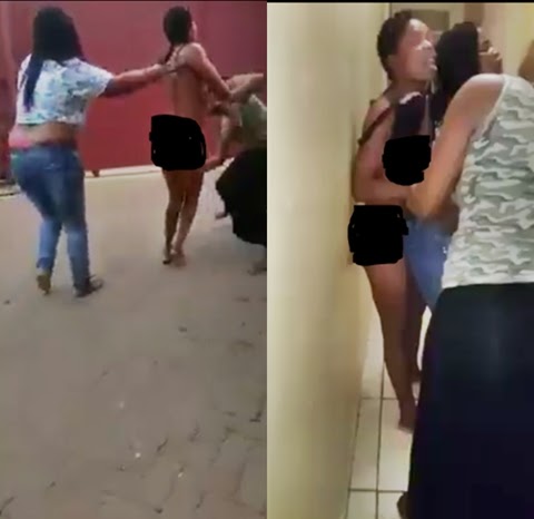 Angry Wife Attacks Husband's Side Chick, Beats Her Mercilessly and Strips...