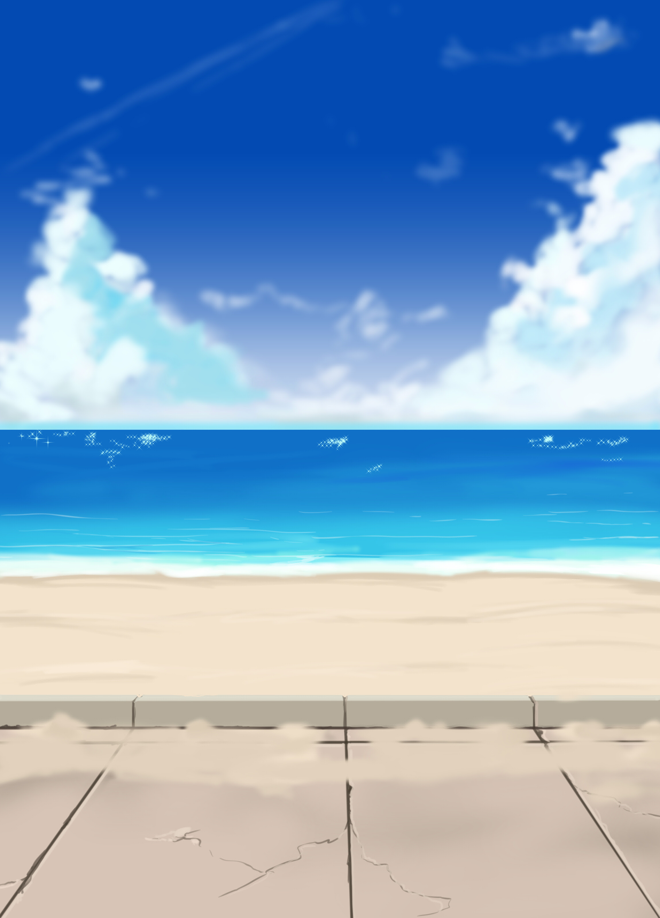 Anime Style Beach Background and Path by wbd on DeviantArt