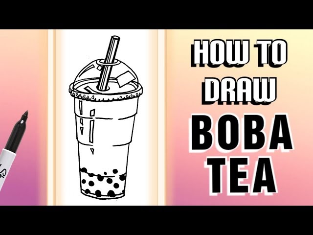 Boba Tea Grawings How To Draw Milk Tea Easy Step By Step For Kids Cute Easy Drawings Sooo Cute May I Have A Drink With Her Gubuk Pendidikan