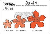 Set of 3 stansen no. 14 Bloemen 10 / Set of 3 dies no. 14 Flowers 10