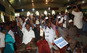 Delegates to the constitutional convention for the northern Somalia breakaway region of Puntland. The document was approved by nearly 500 delegates. by Pan-African News Wire File Photos