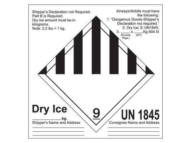 Dry Ice Label Printable - Printable Word Searches