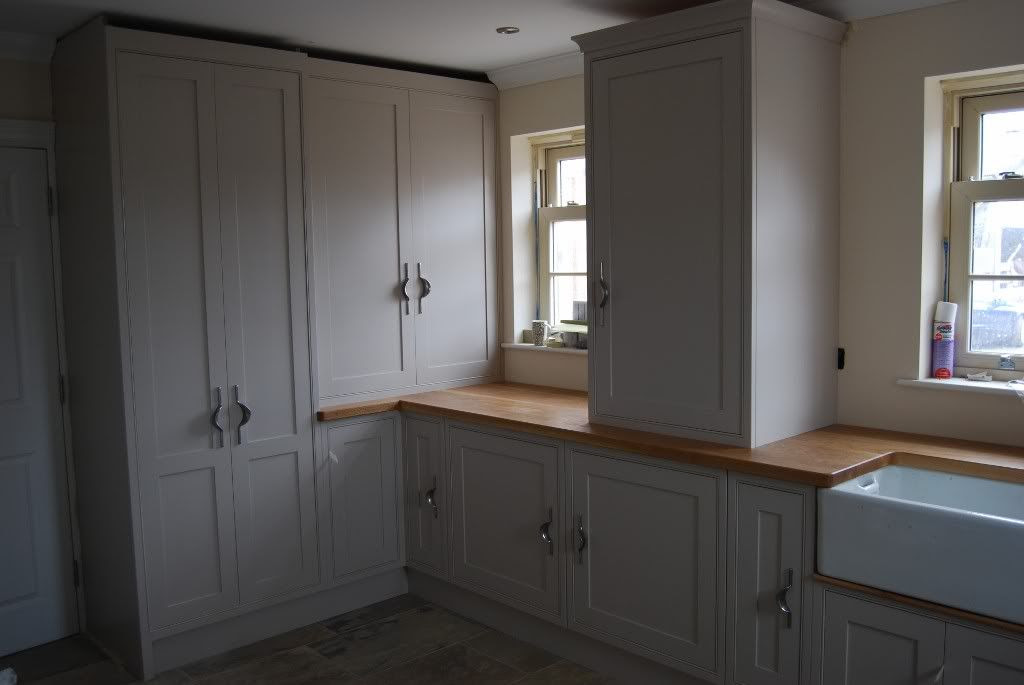 Farrow and Ball Elephant's Breath kitchen