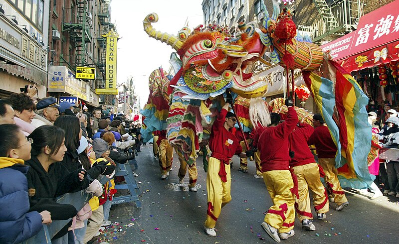File:Dragon in Chinatown NYC Lunar New Year.jpg