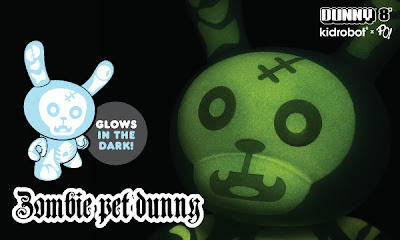 Kidrobot - 8 Inch Glow-In-The-Dark Zombie Pet Dunny