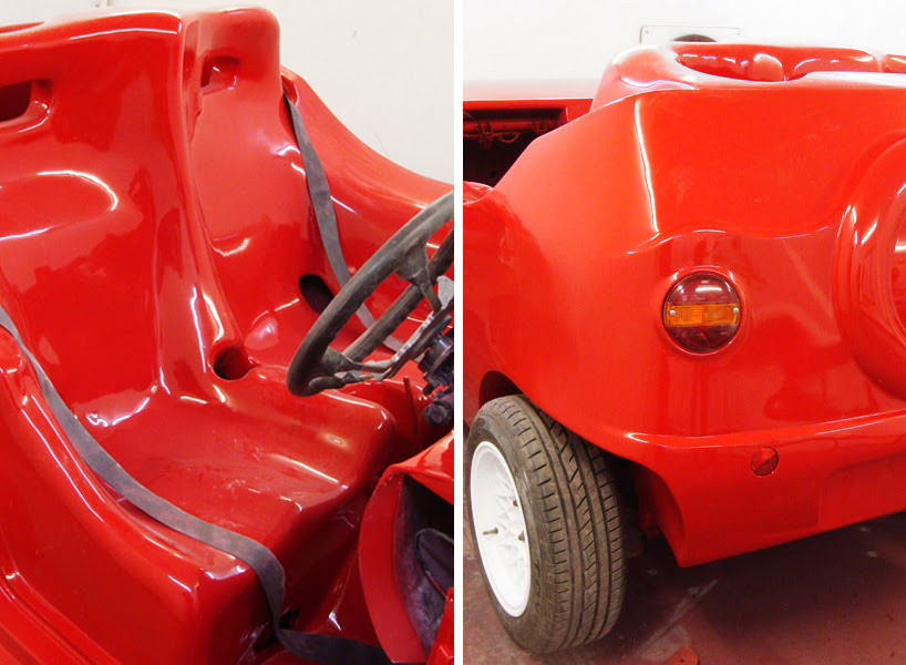 adult-sized little tikes car takes to the city streets