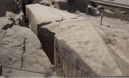 The strange 'scoops' on the Unfinished Obelisk