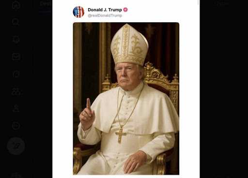 Trump publica una imagen que lo muestra vestido como el papa -  ContraRéplica - Noticias