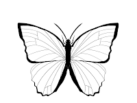 Blue Butterfly Tattoo Outline