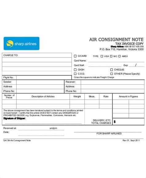 air consignment note liberal dictionary