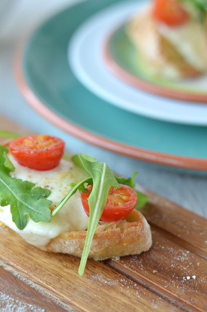 The Crazy Kitchen: Home Baked Ciabatta topped with Mozzarella, Tomato ...