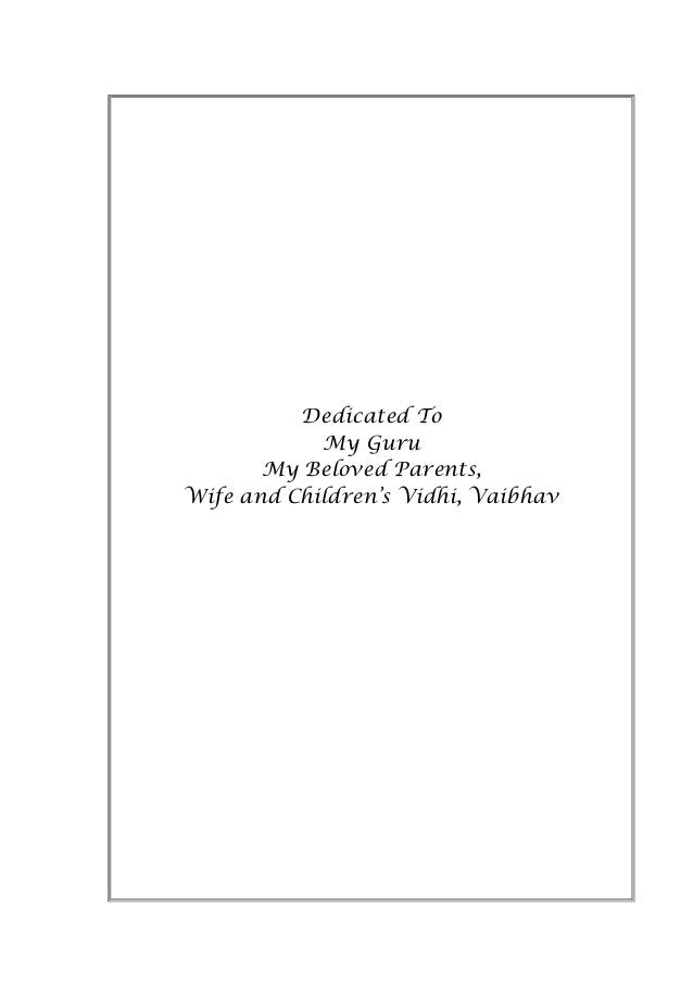 dedication to my parents thesis