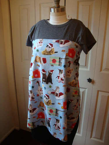 Christmas cat apron for my mom