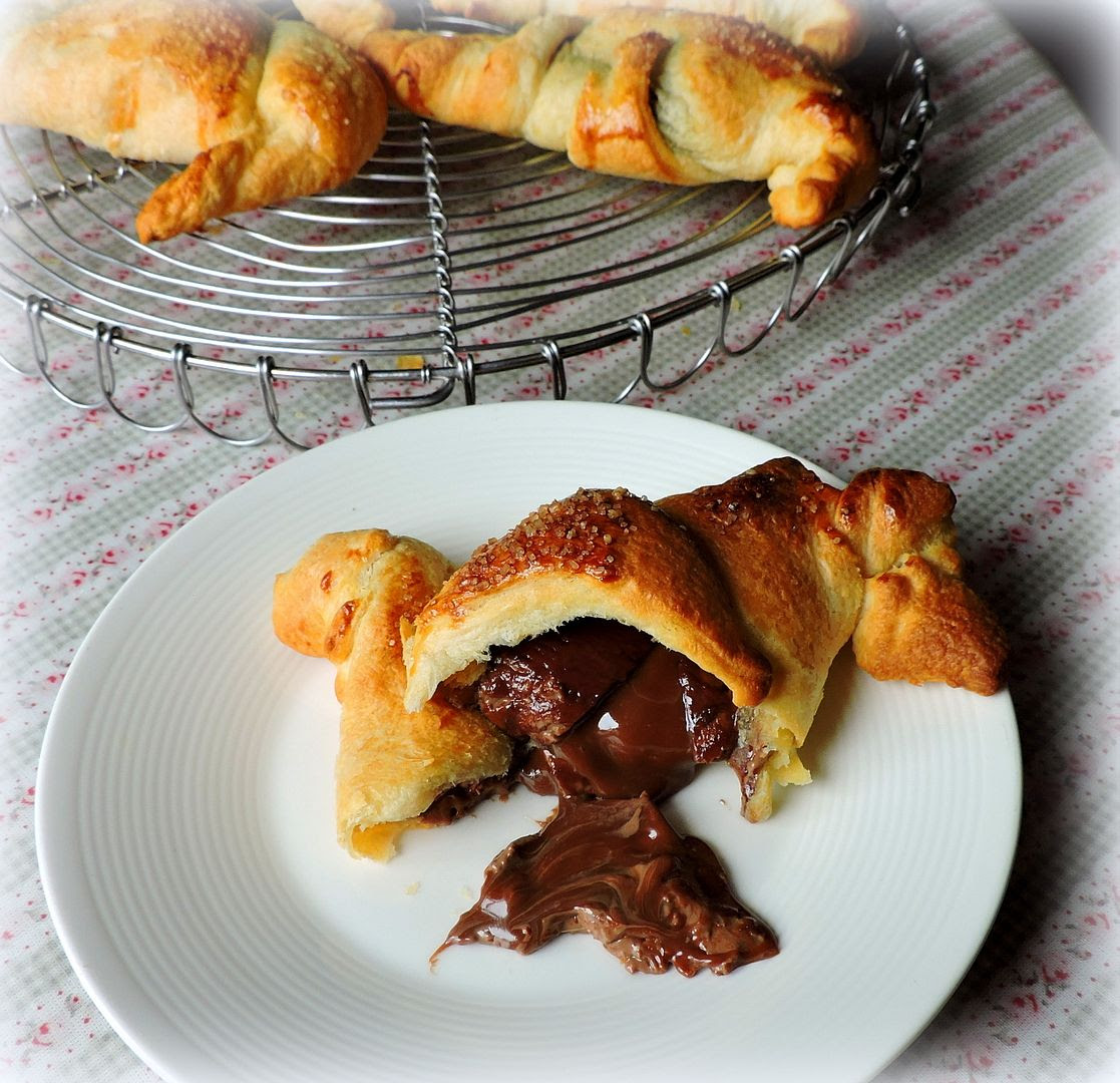 Chocolate & Caramel Stuffed Croissants Chocolate & Caramel Stuffed Croissants