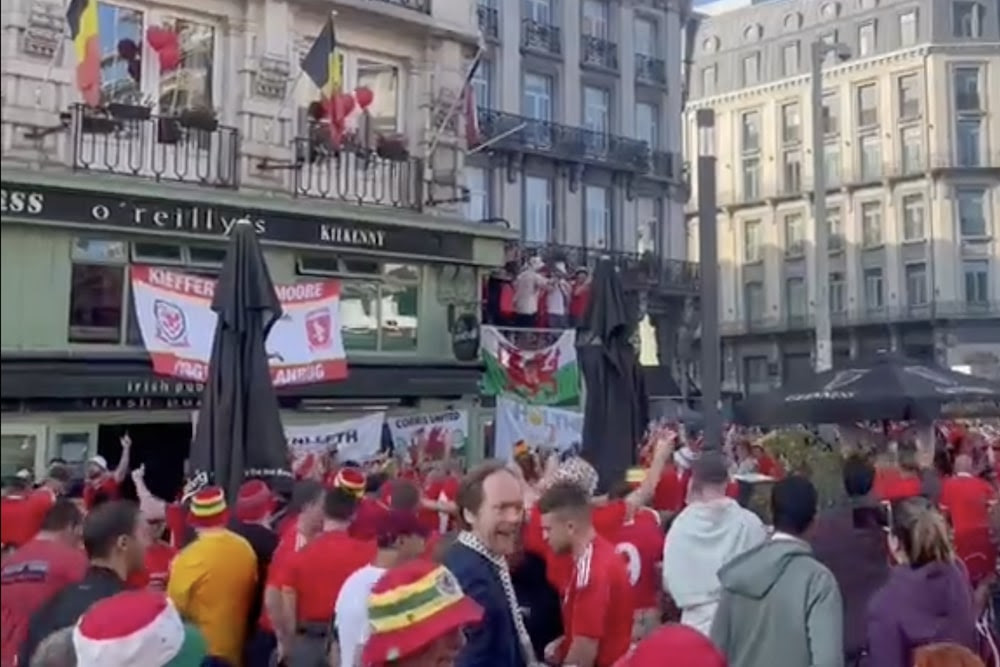Wales fans break the record for bar takings at pub in Brussels