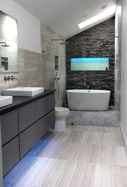 Cool Gray - Contemporary - Bathroom - atlanta - by Change ...