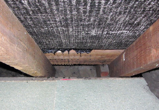Retrofitting flat roof insulation IMG_0523