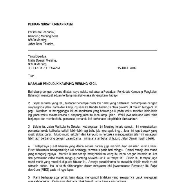 Contoh Surat Kiriman Tidak Rasmi Spm 2021 Letter 7saudara Com