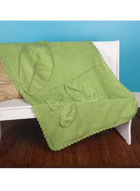 Swirling Leaves Baby Blanket - Free Baby Blanket Knitting Pattern