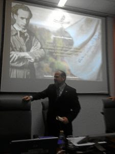 Alberto Germán Franco, durante su discurso.