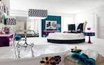 Bedroom: Magnificent Round Upholstered Bed For Teenage Girl ...