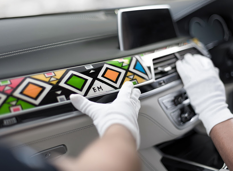BMW commission south african artist to decorate 7 series interior architecture