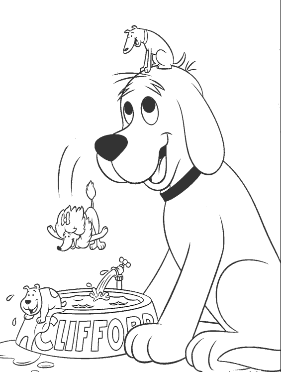 Printable Coloring Pages: Clifford Coloring Page