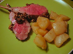 lamb and glazed turnips