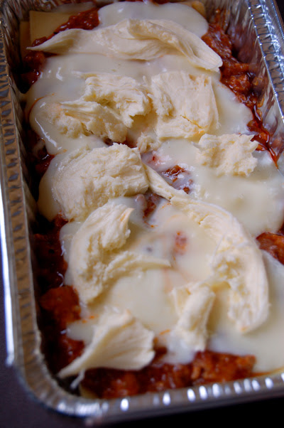 making lasagne
