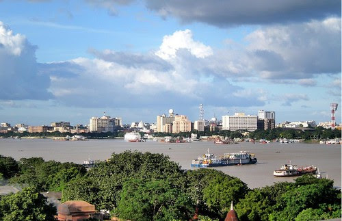 Kolkata on the Hooghly river, India