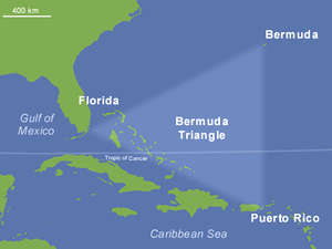 Map of the Bermuda Triangle